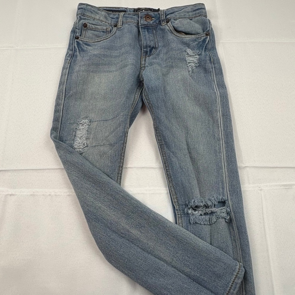 Lucky Brand Girls' Zoe Skinny Jeans – Distressed, Adjustable Waist, Comfy Fit